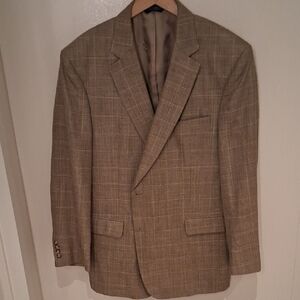 Jos. A. Bank Beige Plaid Blazer
